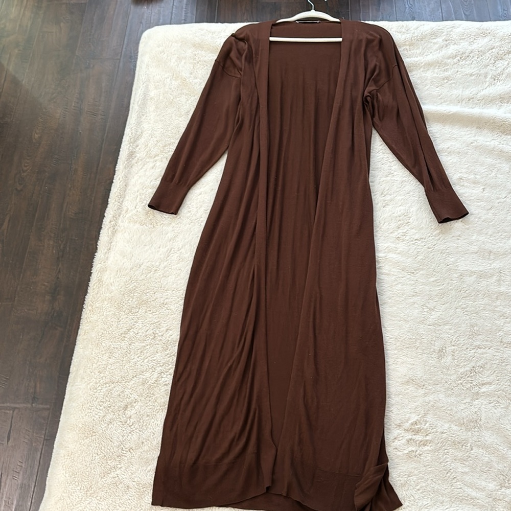 ZARA Long brown Cardigan